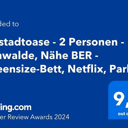 Vorstadtoase - 2 Personen - Eichwalde, Naehe Ber - Queensize-Bett, Netflix, Parken Exterior photo